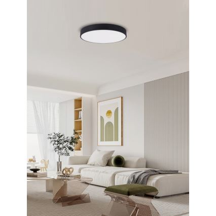 Immax NEO 07202L - Світлодіодний стельовий світильник з регулюванням яскравості RONDATE LED/53W/230V чорний Tuya + пульт дистанційного керування