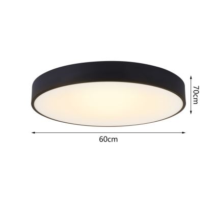 Immax NEO 07202L - Світлодіодний стельовий світильник з регулюванням яскравості RONDATE LED/53W/230V чорний Tuya + пульт дистанційного керування