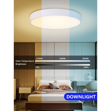 Immax NEO 07206L - Светодиодный потолочный светильник с регулированием яркости RONDATE LED/53W/230V белый Tuya + дистанционное управление