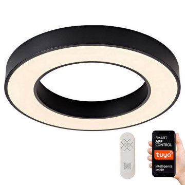 Immax NEO 07209L - Светодиодный потолочный светильник с регулированием яркости PASTEL LED/53W/230V 60 см черный Tuya + дистанционное управление