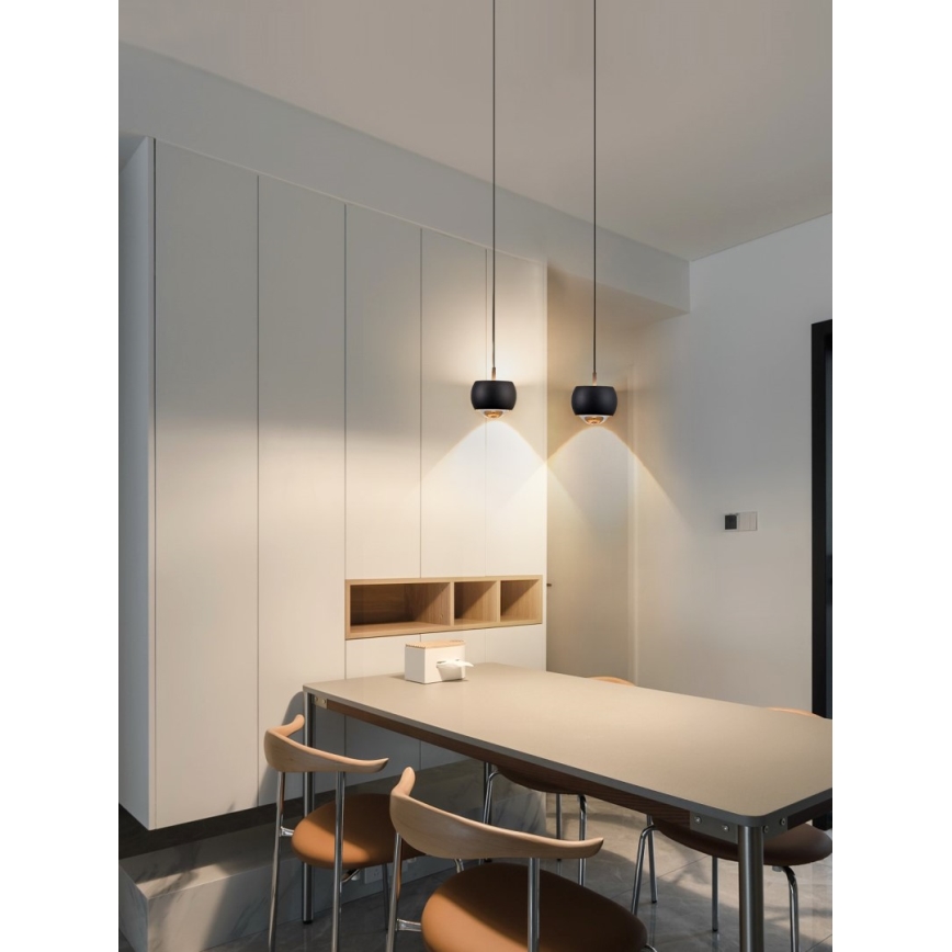 Immax NEO 07219L - Світлодіодна регульована люстра на тросі DORMINE LED/6W/230V матова чорна Tuya + дистанційне керування