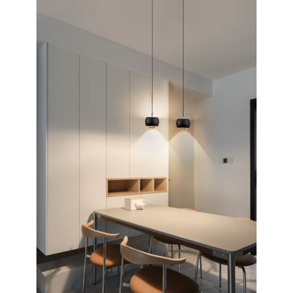 Immax NEO 07219L - Светодиодная подвесная люстра с регулированием яркости DORMINE LED/6W/230V матовый черный Tuya + дистанционное управление