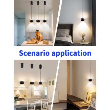 Immax NEO 07219L - Светодиодная подвесная люстра с регулированием яркости DORMINE LED/6W/230V матовый черный Tuya + дистанционное управление