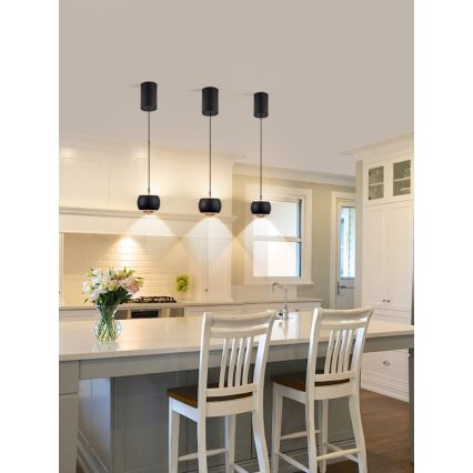 Immax NEO 07219L - Светодиодная подвесная люстра с регулированием яркости DORMINE LED/6W/230V матовый черный Tuya + дистанционное управление