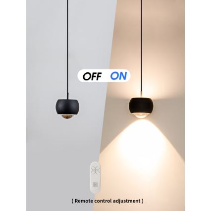 Immax NEO 07219L - Светодиодная подвесная люстра с регулированием яркости DORMINE LED/6W/230V матовый черный Tuya + дистанционное управление