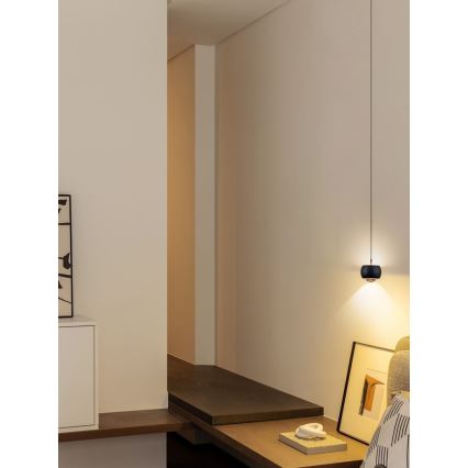 Immax NEO 07219L - Светодиодная подвесная люстра с регулированием яркости DORMINE LED/6W/230V матовый черный Tuya + дистанционное управление