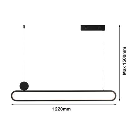 Immax NEO 07231L - Светодиодная подвесная люстра с регулированием яркости NEO LITE OVALE LED/50W/230V 2700-6500K Wi-Fi Tuya + дистанционное управление
