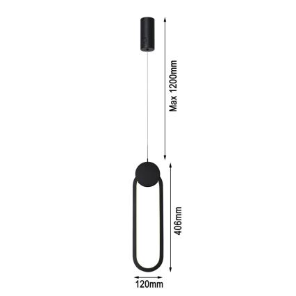 Immax NEO 07232L - Светодиодная подвесная люстра с регулированием яркости NEO LITE OVALE LED/22W/230V 2700-6500K Wi-Fi Tuya + дистанционное управление
