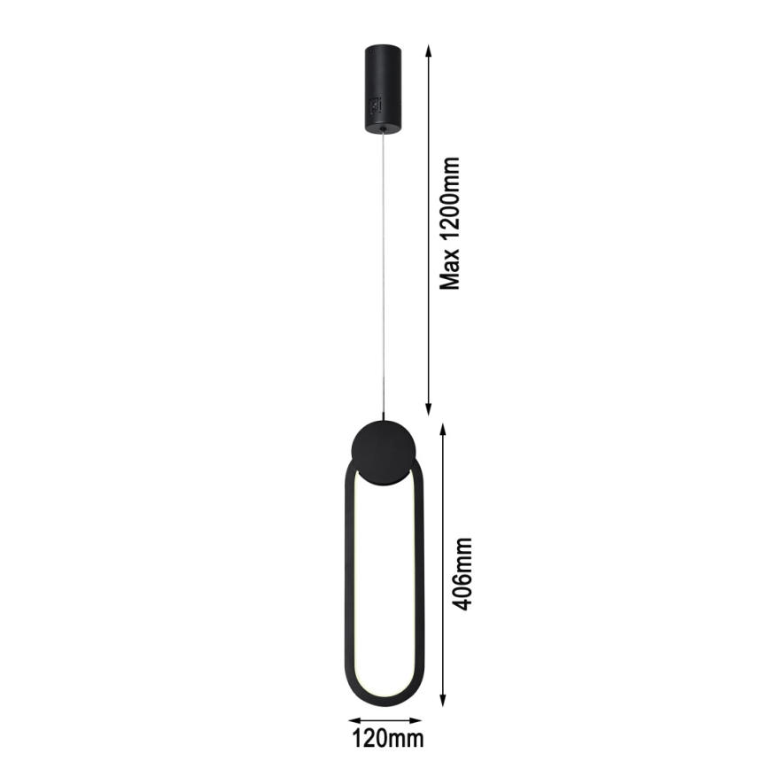 Immax NEO 07232L - Светодиодная подвесная люстра с регулированием яркости NEO LITE OVALE LED/22W/230V 2700-6500K Wi-Fi Tuya + дистанционное управление