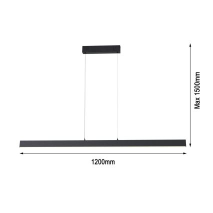 Immax NEO 07234L - Светодиодная подвесная люстра с регулированием яркости NEO LITE TRIANGOLO LED/28W/230V Wi-Fi Tuya 2700-6500K + дистанционное управление