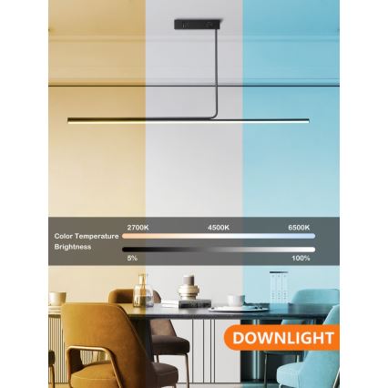 Immax NEO 07235L - Светодиодная люстра на штанге с регулированием яркости NEO LITE ASTA LED/28W/230V Wi-Fi Tuya 2700-6500K + дистанционное управление