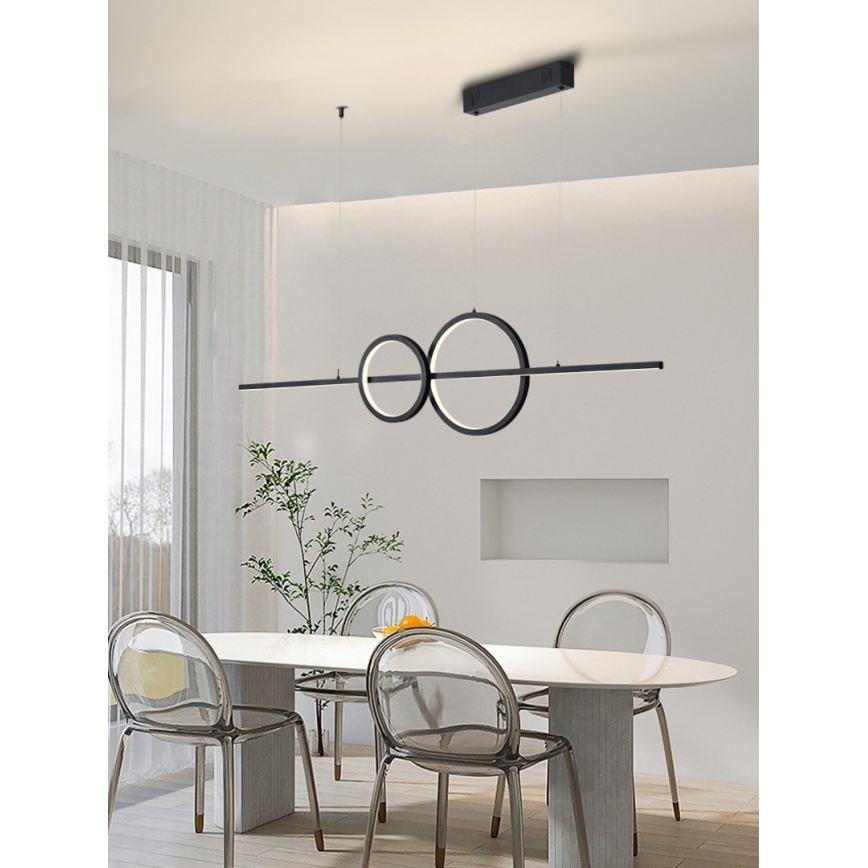 Immax NEO 07236L - Світлодіодна підвісна люстра з регулюванням яскравості NEO LITE RONDAS LED/56W/230V Tuya Wi-Fi 2700-6500K + пульт дистанційного керування