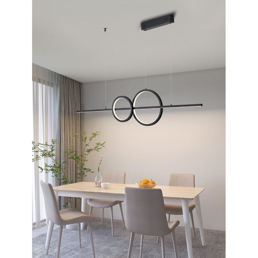 Immax NEO 07236L - Світлодіодна підвісна люстра з регулюванням яскравості NEO LITE RONDAS LED/56W/230V Tuya Wi-Fi 2700-6500K + пульт дистанційного керування