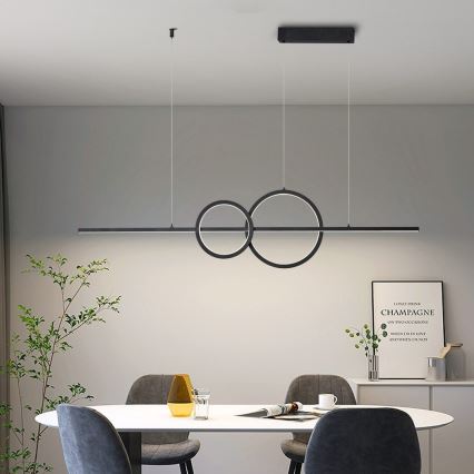Immax NEO 07236L - Світлодіодна підвісна люстра з регулюванням яскравості NEO LITE RONDAS LED/56W/230V Tuya Wi-Fi 2700-6500K + пульт дистанційного керування