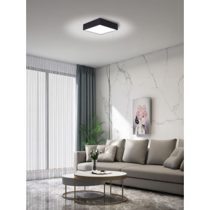 Immax NEO 07237L - Светодиодный регулируемый потолочный светильник CANTO LED/22W/230V черный Tuya + дистанционное управление