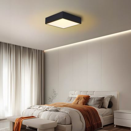Immax NEO 07237L - Светодиодный регулируемый потолочный светильник CANTO LED/22W/230V черный Tuya + дистанционное управление