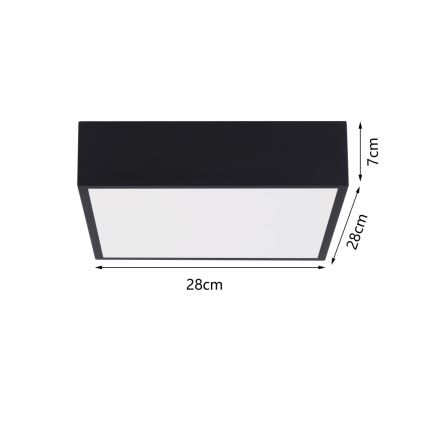 Immax NEO 07237L - Светодиодный регулируемый потолочный светильник CANTO LED/22W/230V черный Tuya + дистанционное управление