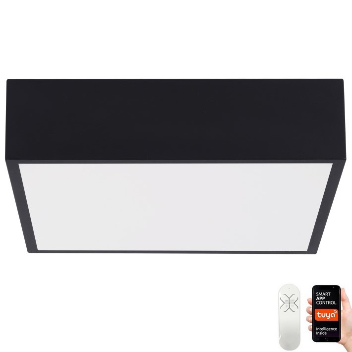 Immax NEO 07237L - Светодиодный потолочный светильник с регулированием яркости CANTO LED/22W/230V черный Tuya + дистанционное управление