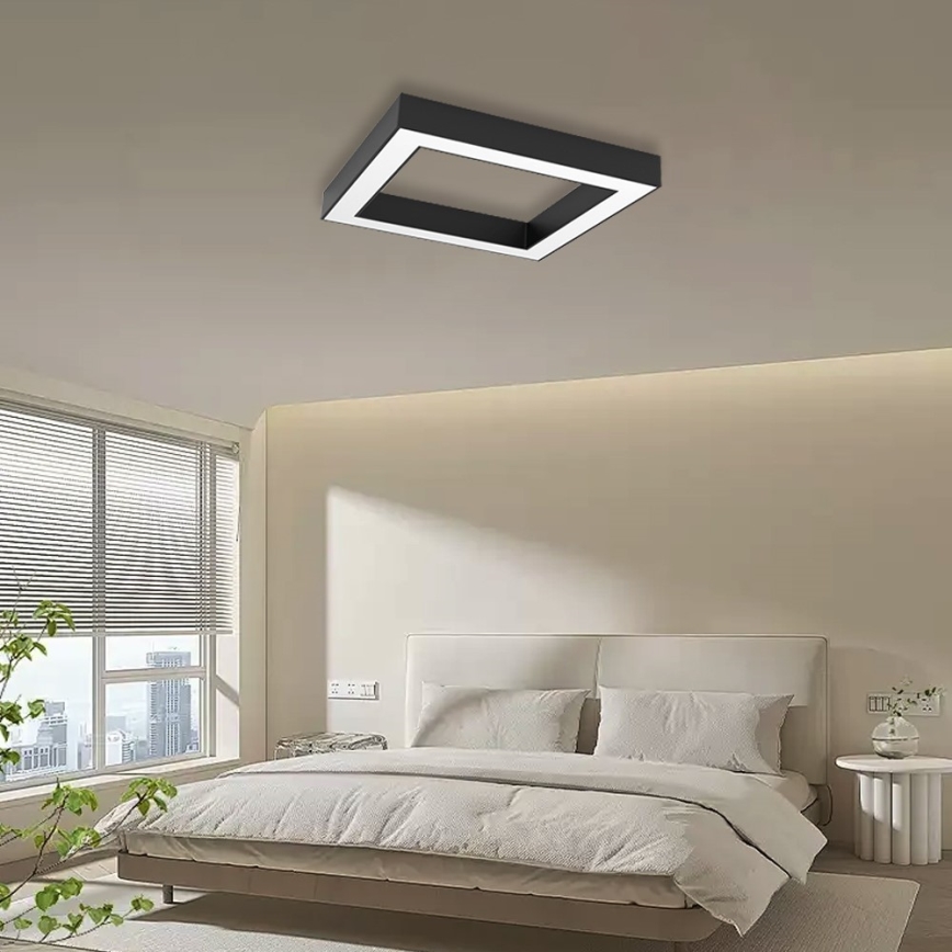 Immax NEO 07239L - Светодиодный потолочный светильник с регулированием яркости CANTO LED/60W/230V черный Tuya + дистанционное управление