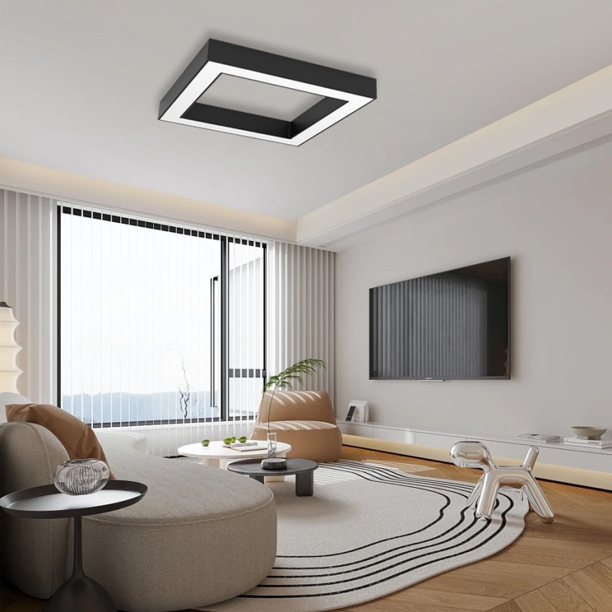 Immax NEO 07239L - Светодиодный потолочный светильник с регулированием яркости CANTO LED/60W/230V черный Tuya + дистанционное управление