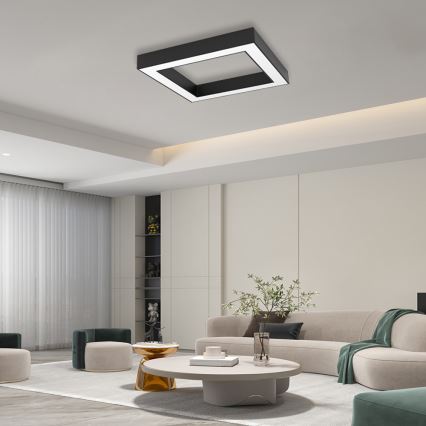 Immax NEO 07239L - Светодиодный потолочный светильник с регулированием яркости CANTO LED/60W/230V черный Tuya + дистанционное управление