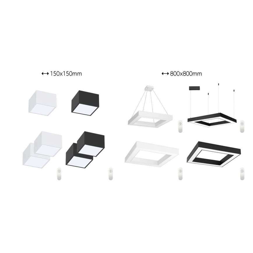 Immax NEO 07239L - Светодиодный потолочный светильник с регулированием яркости CANTO LED/60W/230V черный Tuya + дистанционное управление