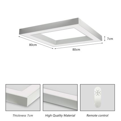 Immax NEO 07240L - Светодиодный потолочный светильник с регулированием яркости CANTO LED/60W/230V 2700-6500K Tuya белый