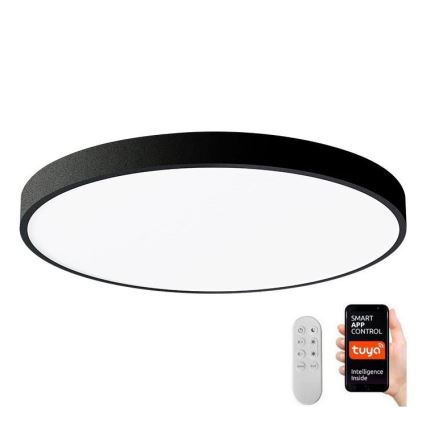 Immax NEO 07249L - Светодиодный потолочный светильник с регулированием яркости NEO LITE SEMPLICI LED/48W/230V 3000-6000K Wi-Fi Tuya черный + дистанционное управление