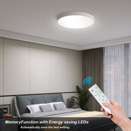 Immax NEO 07251L - Светодиодный потолочный светильник с регулированием яркости NEO LITE SEMPLICI LED/36W/230V 3000-6000K Wi-Fi Tuya белый + дистанционное управление