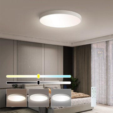 Immax NEO 07252L - Светодиодный потолочный светильник с регулированием яркости NEO LITE SEMPLICI LED/48W/230V 3000-6000K Wi-Fi Tuya белый + дистанционное управление