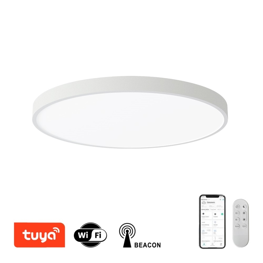 Immax NEO 07253L - Світлодіодний стельовий світильник з регулюванням яскравості NEO LITE SEMPLICI LED/60W/230V 3000-6000K Wi-Fi Tuya білий + пульт дистанційного керування
