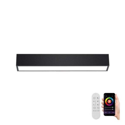 Immax NEO 07254L - Светодиодный потолочный светильник с регулированием яркости NEO LITE LUNGO LED/20W/230V 3000-6000K Wi-Fi Tuya черный + дистанционное управление