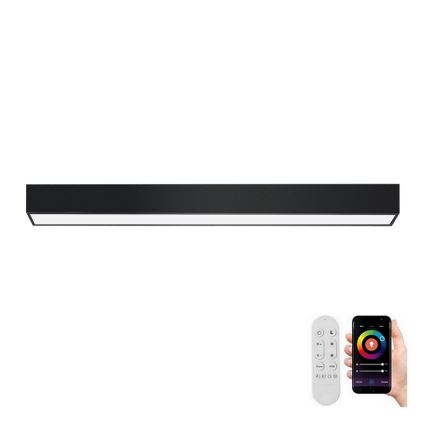 Immax NEO 07255L - Світлодіодний регульований стельовий світильник NEO LITE LUNGO LED/20W/230V 3000-6000K Wi-Fi Tuya чорний + дистанційне керування