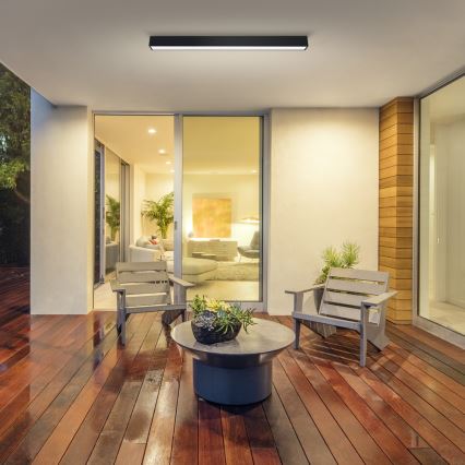 Immax NEO 07255L - Світлодіодний регульований стельовий світильник NEO LITE LUNGO LED/20W/230V 3000-6000K Wi-Fi Tuya чорний + дистанційне керування