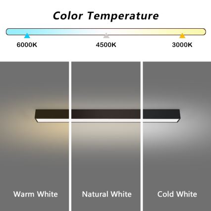 Immax NEO 07255L - Светодиодный потолочный светильник с регулированием яркости NEO LITE LUNGO LED/20W/230V 3000-6000K Wi-Fi Tuya черный + дистанционное управление