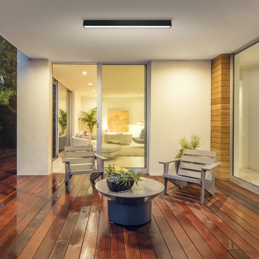 Immax NEO 07255L - Светодиодный потолочный светильник с регулированием яркости NEO LITE LUNGO LED/20W/230V 3000-6000K Wi-Fi Tuya черный + дистанционное управление