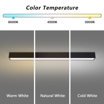 Immax NEO 07256L - Светодиодный потолочный светильник с регулированием яркости NEO LITE LUNGO LED/38W/230V 3000-6000K Wi-Fi Tuya черный + дистанционное управление