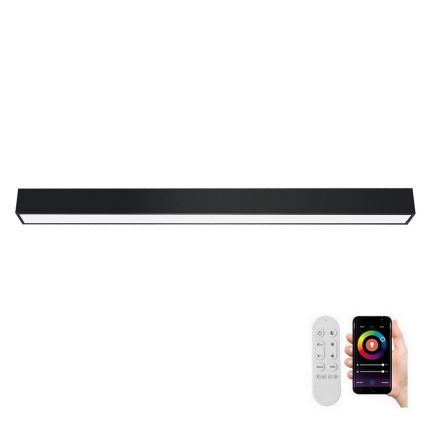 Immax NEO 07256L - Светодиодный потолочный светильник с регулированием яркости NEO LITE LUNGO LED/38W/230V 3000-6000K Wi-Fi Tuya черный + дистанционное управление