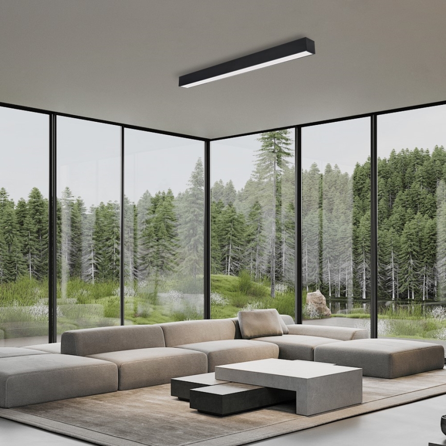 Immax NEO 07256L - Светодиодный потолочный светильник с регулированием яркости NEO LITE LUNGO LED/38W/230V 3000-6000K Wi-Fi Tuya черный + дистанционное управление