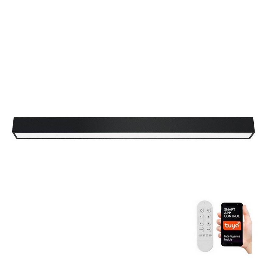 Immax NEO 07256L - Светодиодный потолочный светильник с регулированием яркости NEO LITE LUNGO LED/38W/230V 3000-6000K Wi-Fi Tuya черный + дистанционное управление