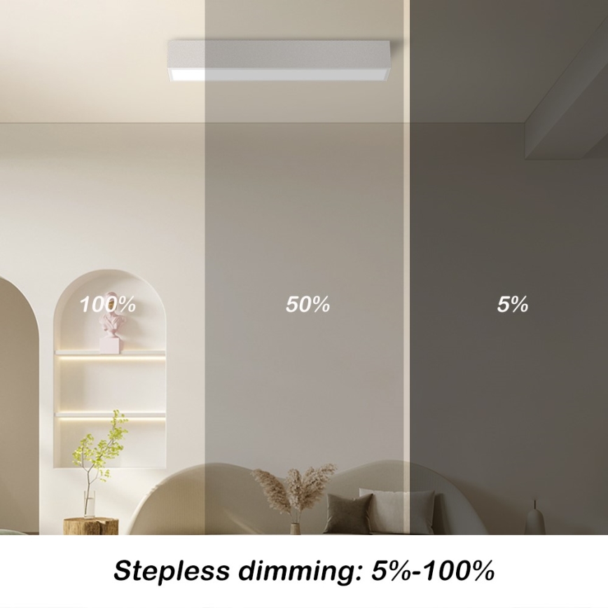 Immax NEO 07257L - Светодиодный регулируемый потолочный светильник NEO LITE LUNGO LED/20W/230V 3000-6000K Wi-Fi Tuya белый + пульт дистанционного управления