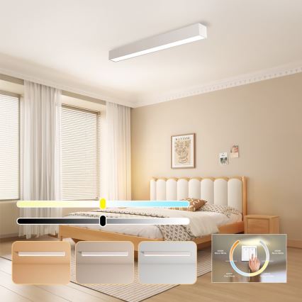 Immax NEO 07258L - Светодиодный потолочный светильник с регулированием яркости NEO LITE LUNGO LED/29W/230V 3000-6000K Wi-Fi Tuya белый + дистанционное управление