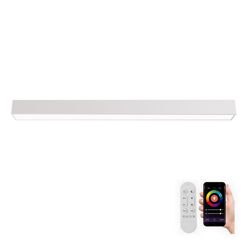 Immax NEO 07259L - Светодиодный регулируемый потолочный светильник NEO LITE LUNGO LED/38W/230V 3000-6000K Wi-Fi Tuya белый + дистанционное управление