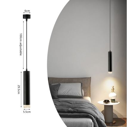 Immax NEO 07275Z - LED RGB+CCT Підвісна люстра з регулюванням яскравості NEO PUNTO 1xGU10/4,8W/230V Tuya