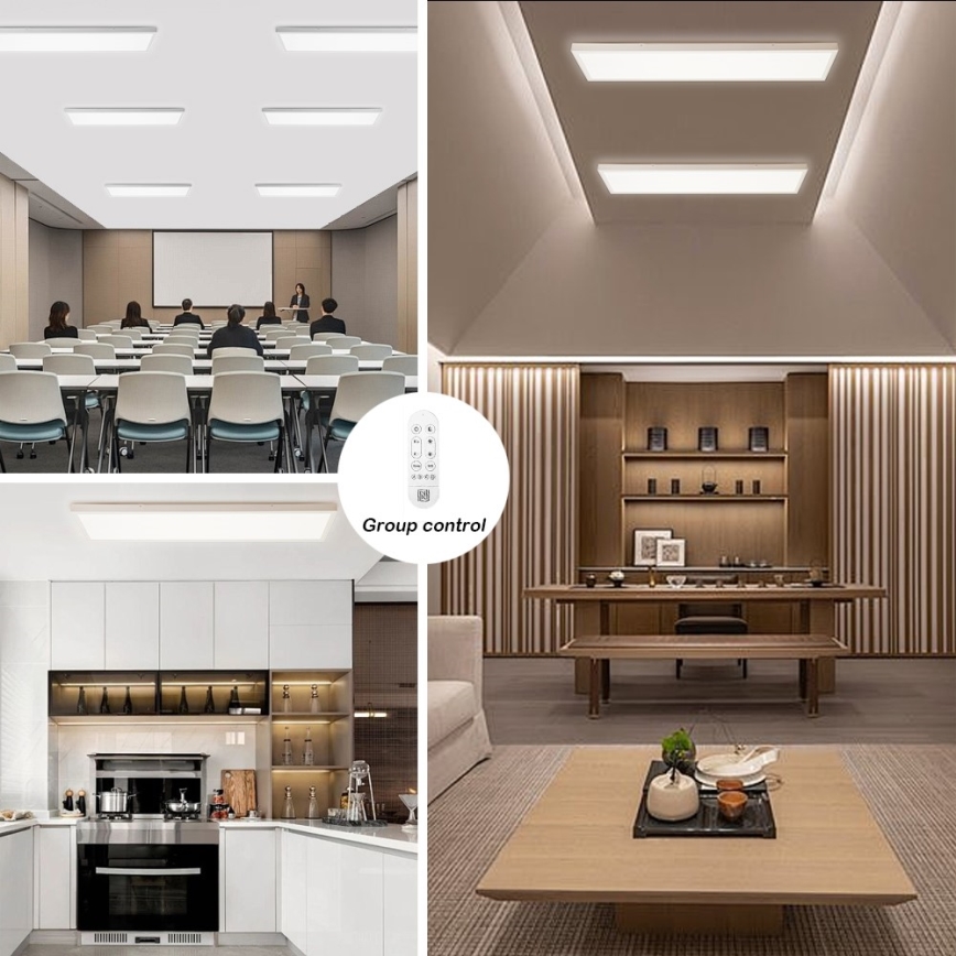 Immax NEO 07276L - Стельовий LED світильник для ванної з регулюванням яскравості NEO LITE FRAME LED/50W/230V IP44 Wi-Fi Tuya + пульт дистанційного керування білий