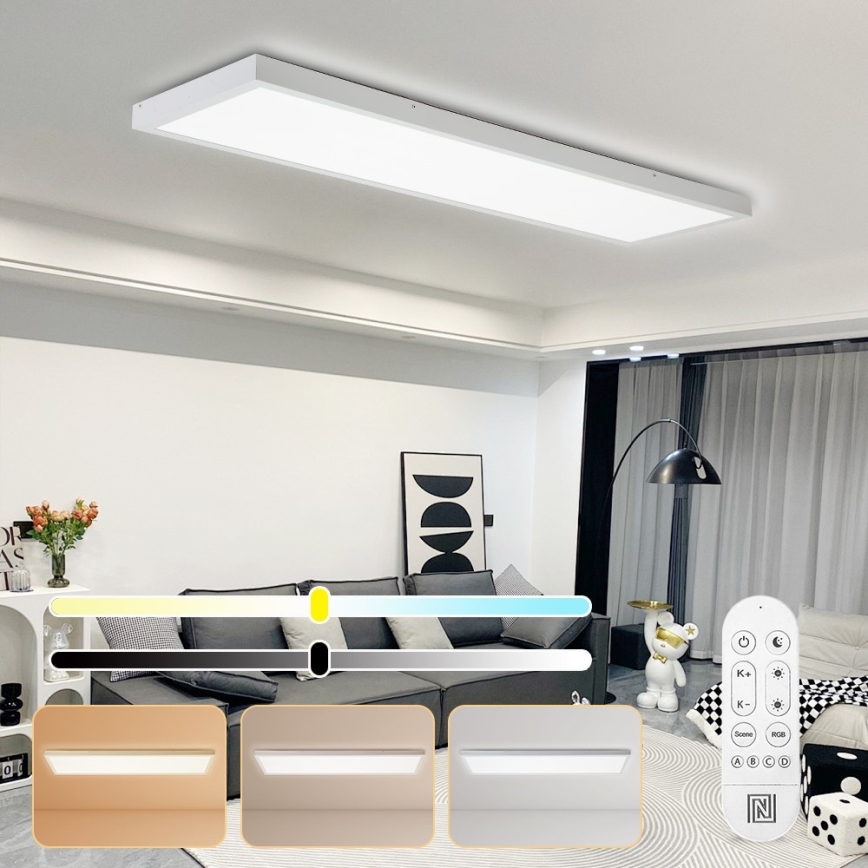 Immax NEO 07276L - Светодиодный потолочный светильник для ванной комнаты с регулированием яркости NEO LITE FRAME LED/50W/230V IP44 Wi-Fi Tuya + дистанционное управление белый