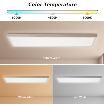 Immax NEO 07276L - Светодиодный потолочный светильник для ванной комнаты с регулированием яркости NEO LITE FRAME LED/50W/230V IP44 Wi-Fi Tuya + дистанционное управление белый