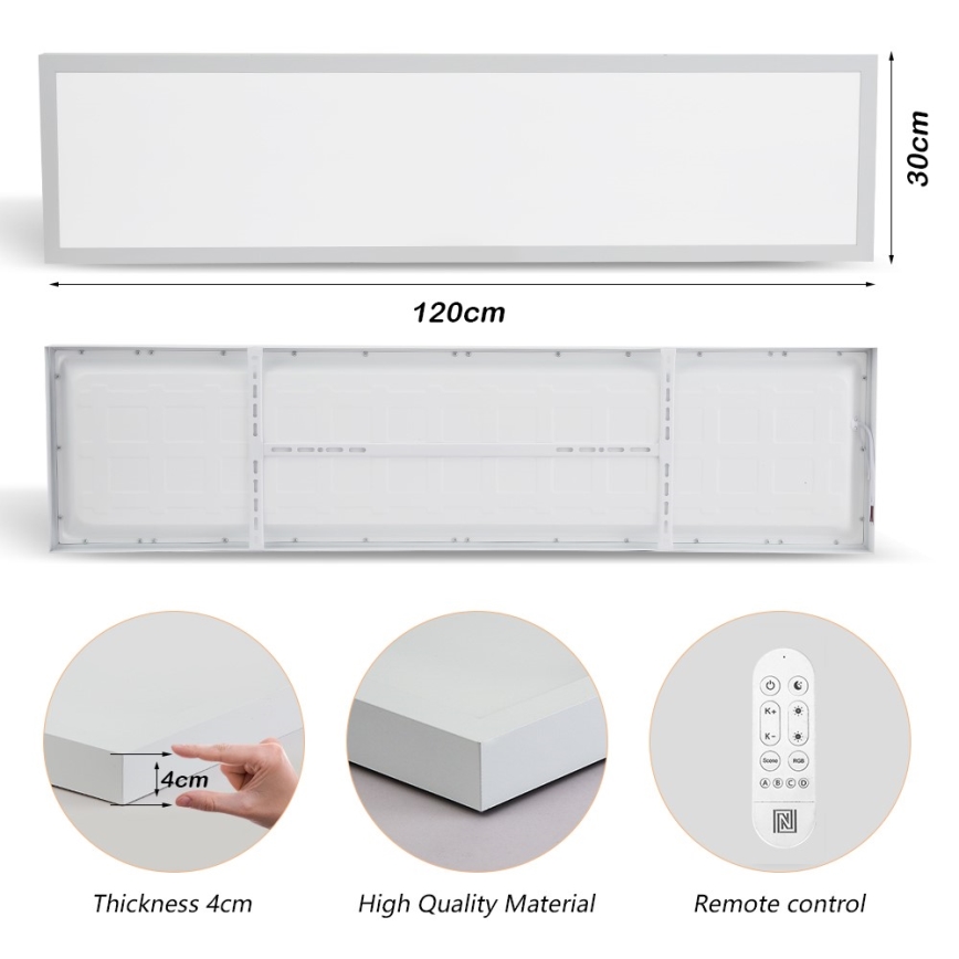 Immax NEO 07276L - Светодиодный потолочный светильник для ванной комнаты с регулированием яркости NEO LITE FRAME LED/50W/230V IP44 Wi-Fi Tuya + дистанционное управление белый