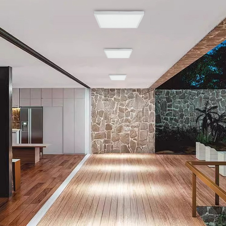 Immax NEO 07277L - Стельовий LED світильник для ванної з регулюванням яскравості NEO LITE FRAME LED/50W/230V IP44 Wi-Fi Tuya + пульт дистанційного керування білий