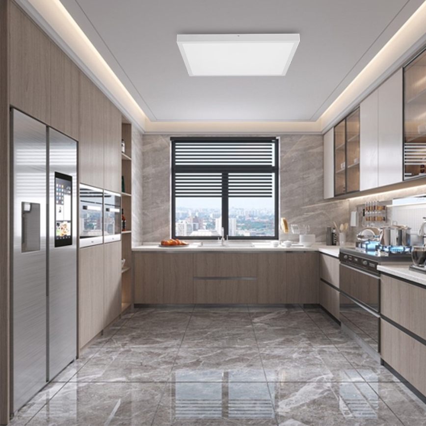 Immax NEO 07277L - Стельовий LED світильник для ванної з регулюванням яскравості NEO LITE FRAME LED/50W/230V IP44 Wi-Fi Tuya + пульт дистанційного керування білий
